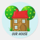 Search for small house stickers Whimsical
