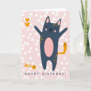 Search for blue cat birthday cards Cute