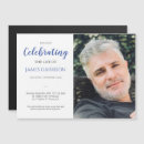 Search for blue funeral invitations Modern