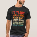 Search for 75 year old birthday tshirts Being