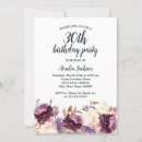 Search for watercolor 30th birthday invitations Floral