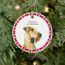 Search for airedale terrier christmas tree decorations Watercolor