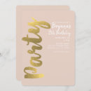 Search for beige and gold birthday invitations Elegant