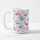 Search for colourful birds mugs Watercolor