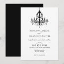 Search for white chandeliers invitations Black and white