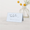Search for dusty blue place cards Bride and groom names