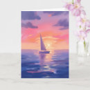 Search for sunset with sailboats cards Sea