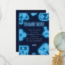 Search for video game thank you cards Neon