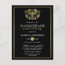 Search for black and gold sweet 16 invitations Masquerade