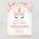 Search for pink gold unicorn invitations Watercolor