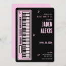 Search for music baby shower invitations Piano