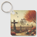 Search for scarecrows key rings Halloween