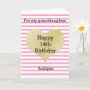 Search for granddaughters 14th birthday cards Pretty