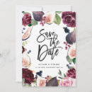 Search for burgundy floral save the dates Chic