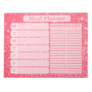 Search for weekly meal planner notepads Pink