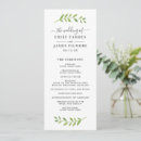 Search for watercolor wedding programs Leaves