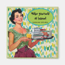 Search for funny housewife magnets 1950s