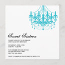 Search for chandelier birthday invitations Teal