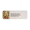 Search for animal print return address labels Cat