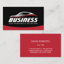 Search for black and red auto business cards Professional
