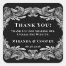 Search for art deco wedding stickers Thank you
