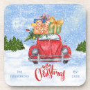 Search for red car coasters Vintage