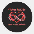 Search for stroke red ribbon stickers Heart disease disease