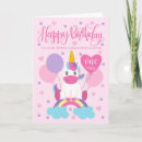 Search for granddaughters 1st birthday cards Unicorn