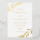 Search for gold leaf wedding invitations Simple