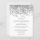 Search for silver confetti wedding invitations Modern