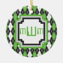 Search for argyle christmas tree decorations Green