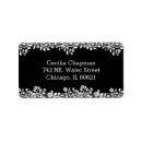 Search for black floral return address labels Classy