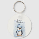 Search for penguins rounded key rings Watercolor