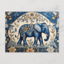 Search for elephant pattern postcards Wildlife