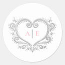 Search for silver pink wedding stickers Initials