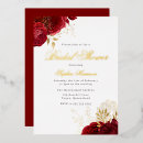 Search for red rose bridal shower invitations Gold