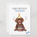 Search for chocolate lab birthday cards Dog