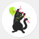 Search for the black cat stickers For kids