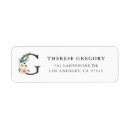 Search for monogram g labels Watercolor