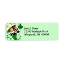 Search for leprechauns return address labels Shamrocks