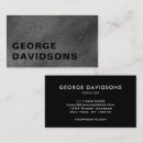 Search for black leather textured business cards Minimalist