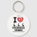 Search for love swimming key rings Heart