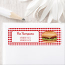 Search for hamburger return address labels Barbecue