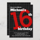 Search for teen boy sweet 16 invitations Birthday