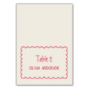 Search for retro wedding place cards Red
