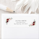 Search for red return address labels Watercolor flowers