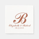 Search for terracotta napkins Bride and groom