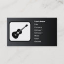 Search for guitarist business cards Black