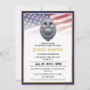 Search for police officer invitations Us flag