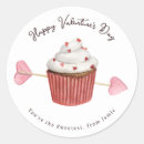 Search for valentines cupcake stickers Watercolor